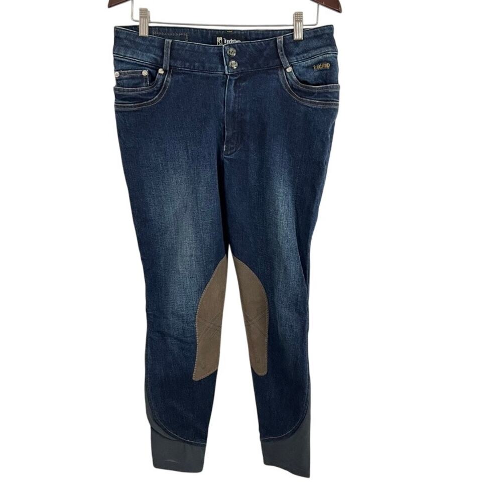 Tredstep Ireland Denim Equestrian Knee Patch Breeches Women Size 32